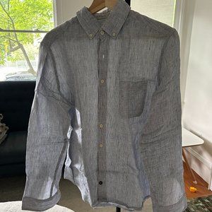 Taylor Stitch, Linen "The Jack" Button Down, Blue, Perfect Condition